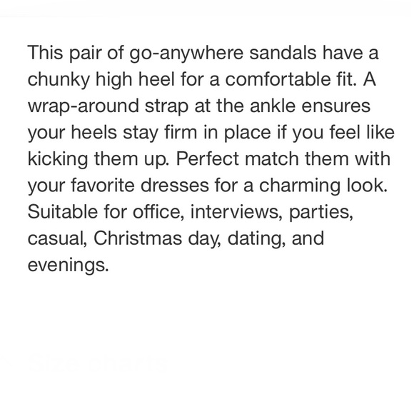 NWOB Allegra K Chunky Heel Ankle Strap Sandals - Picture 15 of 16